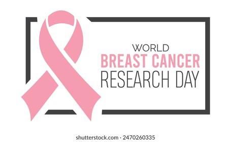 World Breast Cancer Research Day is observed every year on August. banner design template Vector illustration background design.