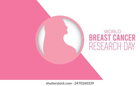 World Breast Cancer Research Day is observed every year on August. banner design template Vector illustration background design.
