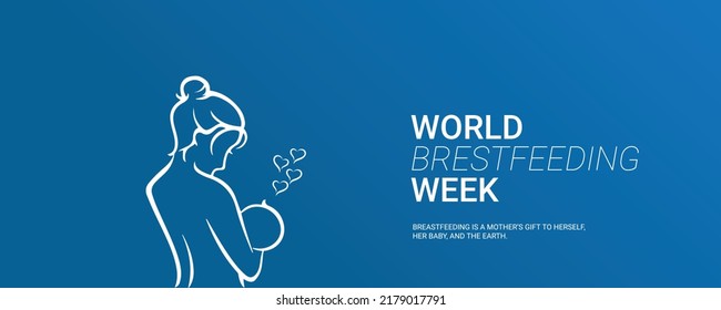 World Breast feeding Week vector icon illustration