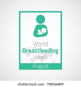 World Breast Feeding Week Vector Icon Illustration