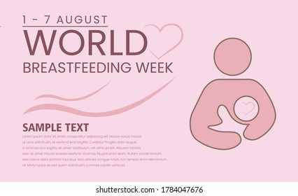 World Breastfeeding day banner vector. International Breastfeeding day illustration.