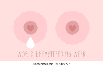 World Breastfeeding week background vector illustration