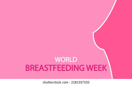 World breastfeeding week banner, vector art illustration.