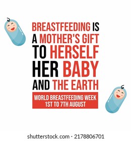 World Breastfeeding Week Quotes Design