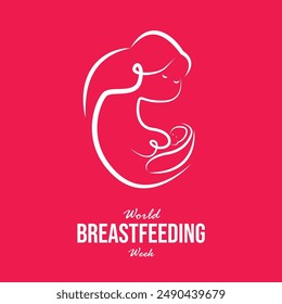 World Breastfeeding Week Social Media Post Design