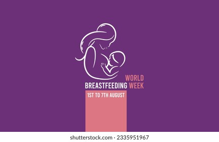World Breastfeeding Week vector Illustration
