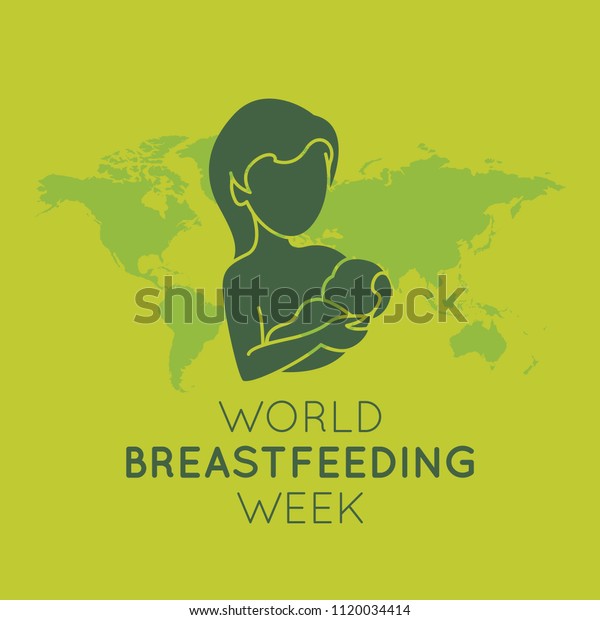 World Breastfeeding Week Vector Logo Icon Stock Vector (Royalty Free