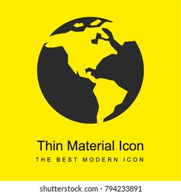 World bright yellow material minimal icon or logo design