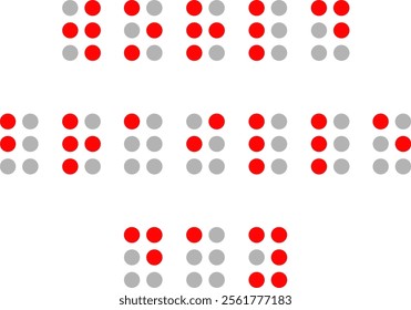 World brille day in braille alphabet