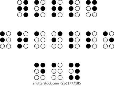 World brille day in braille alphabet