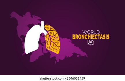 
World Bronchiectasis Day background illustration. Holiday concept. 
Utilize for background, banner, placard, card, and poster design template with  professional  illustraion design 
