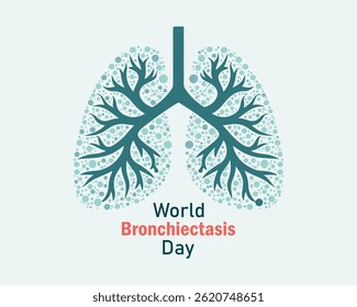 World Bronchiectasis Day Vector Illustration. World Lung Cancer Day. World Lung Cancer Day. Lung cancer creative.