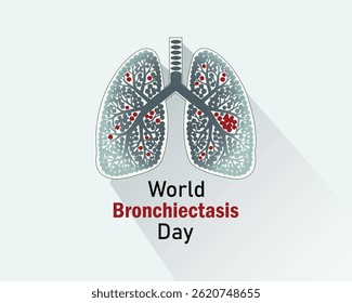 World Bronchiectasis Day Vector Illustration. World Lung Cancer Day. World Lung Cancer Day. Lung cancer creative.