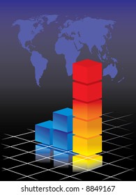world business bar graph