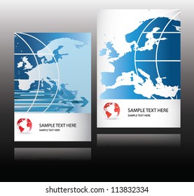 world business card paper in modern design