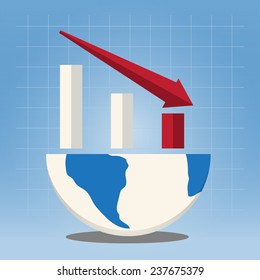 World with Business Chart graph