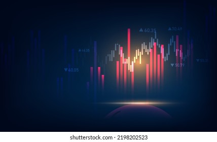 Gráfico mundial de negocio o gráfico de mercado de valores o mercado de forex en concepto gráfico adecuado para inversión financiera o tendencias económicas, gráfico candlestick,Resumen de antecedentes.