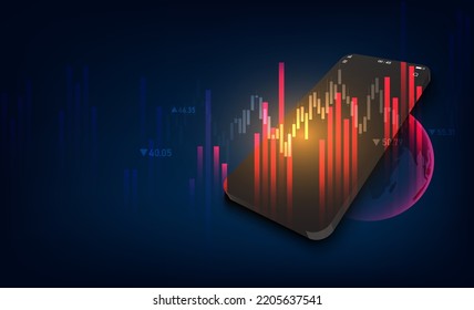 World business graph or chart stock market or forex trading graph in graphic concept suitable for financial investment or Economic trends business,graph candlestick,Abstract background.