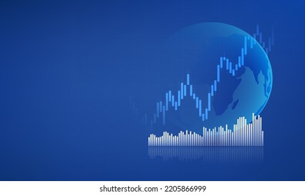 World business graph or chart stock market or forex trading graph in graphic concept suitable for financial investment or Economic trends business,graph candlestick,Abstract background.