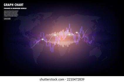 World business graph or chart stock market or forex trading graph in graphic concept suitable for financial investment or Economic trends business,graph candlestick,Abstract background.