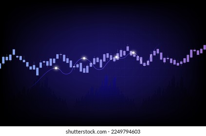 World business graph or chart stock market or forex trading graph in graphic concept suitable for financial investment or Economic trends business,graph candlestick,Abstract background.