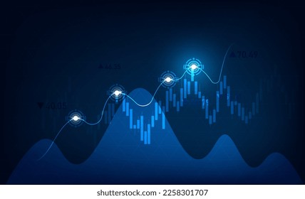 Gráfico mundial de negocio o gráfico de mercado de valores o mercado de forex en concepto gráfico adecuado para inversión financiera o tendencias económicas, gráfico candlestick,Resumen de antecedentes.