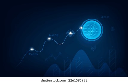 World business graph or chart stock market or forex trading graph in graphic concept suitable for financial investment or Economic trends business,graph candlestick,Abstract background.