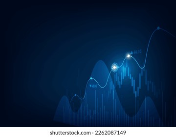 World business graph or chart stock market or forex trading graph in graphic concept suitable for financial investment or Economic trends business,graph candlestick, Abstract technology background.