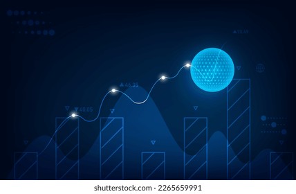 World business graph or chart stock market or forex trading graph in graphic concept suitable for financial investment or Economic trends business,graph candlestick,Abstract background.