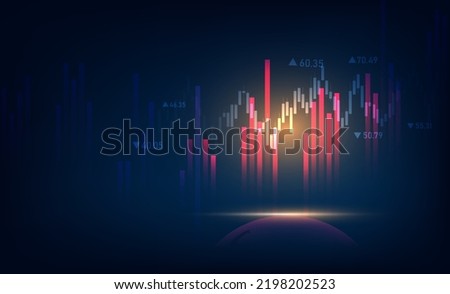 World business graph or chart stock market or forex trading graph in graphic concept suitable for financial investment or Economic trends business,graph candlestick,Abstract background.
