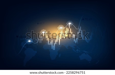 World business graph or chart stock market or forex trading graph in graphic concept suitable for financial investment or Economic trends business,graph candlestick,Abstract background.