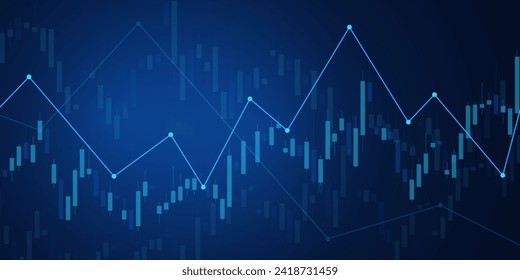 World business graph. Trade candlestick isolated on transparent background. Trade of stock. Chart of forex with candle. Bullish point. Vector illustration of concept trading currency, investment trade