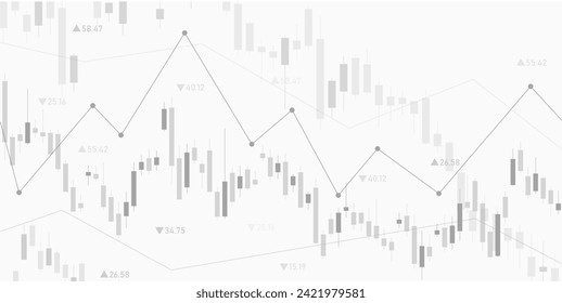 World business graph. Trade of stock. Trade candlestick isolated on transparent background. Chart of forex with candle. Bullish point. Vector illustration of concept trading currency, investment trade