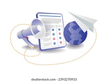 World business pricelist form campaign illustration concept