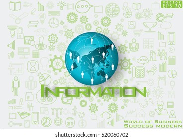 World of Business Success modern design Idea and Concept Vector illustration with icon.