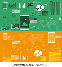 World business technology background
