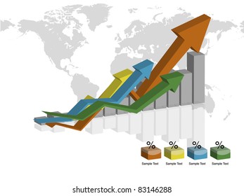 world Business vector graph isolated