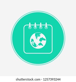 World calendar vector icon sign symbol
