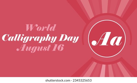 World Calligraphy Day vector banner design. Happy World Calligraphy Day modern minimal graphic poster illustration.