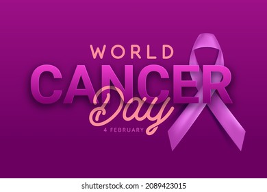World cancer awareness day concept banner