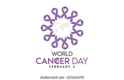 world cancer awareness ribbon theme, cancer awareness month, cancer day