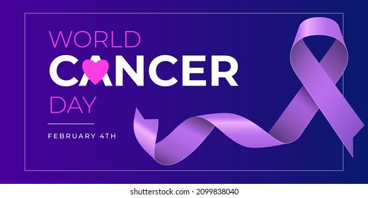 World Cancer Day 4 February Poster Or Banner Background. Illustration. EPS 10.