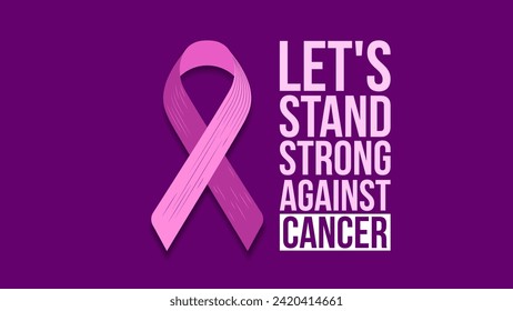 World Cancer Day. 4th February. Template for Banner, Greeting card, Poster Background. Vector Illustration