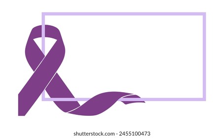 Día Mundial del Cáncer, Concepto de Conciencia del Cáncer Con Cintas de Color Púrpura, celebrando la vida de guerreros valientes 