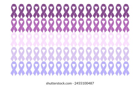 world cancer day, Cancer Awareness Concept With purple Color Ribbons, celebrating the lives of brave warriors 