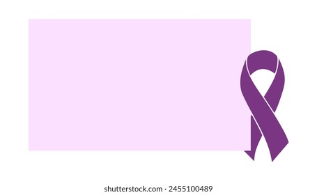 Día Mundial del Cáncer, Concepto de Conciencia del Cáncer Con Cintas de Color Púrpura, celebrando la vida de guerreros valientes 