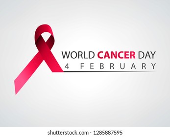 World Cancer day awareness poster editable vector illustration template with symbol and message , website header and awareness poster.

