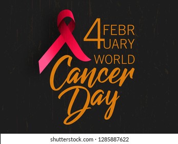 World Cancer day awareness poster editable vector illustration template with symbol and message , website header and awareness poster.
