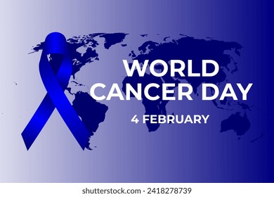World cancer day background, banner, campaign, poster, concept, graphyc design. Used to increase awareness and support for cancer prevention, early detection and treatment efforts.