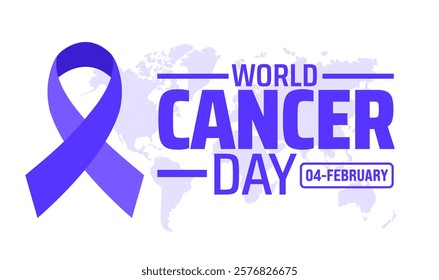 World Cancer Day background banner or poster design template. observed every year in February. Holiday concept. Use to any Template, card, poster, placard, template.